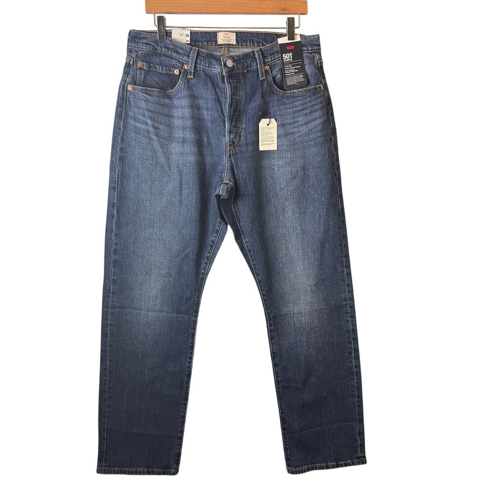 NWT Levi’s 501 Curve Women’s Jeans Size 33 Dark Wash High Rise Straight Leg
